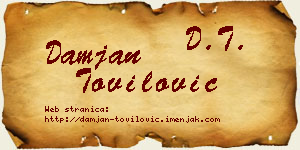 Damjan Tovilović vizit kartica